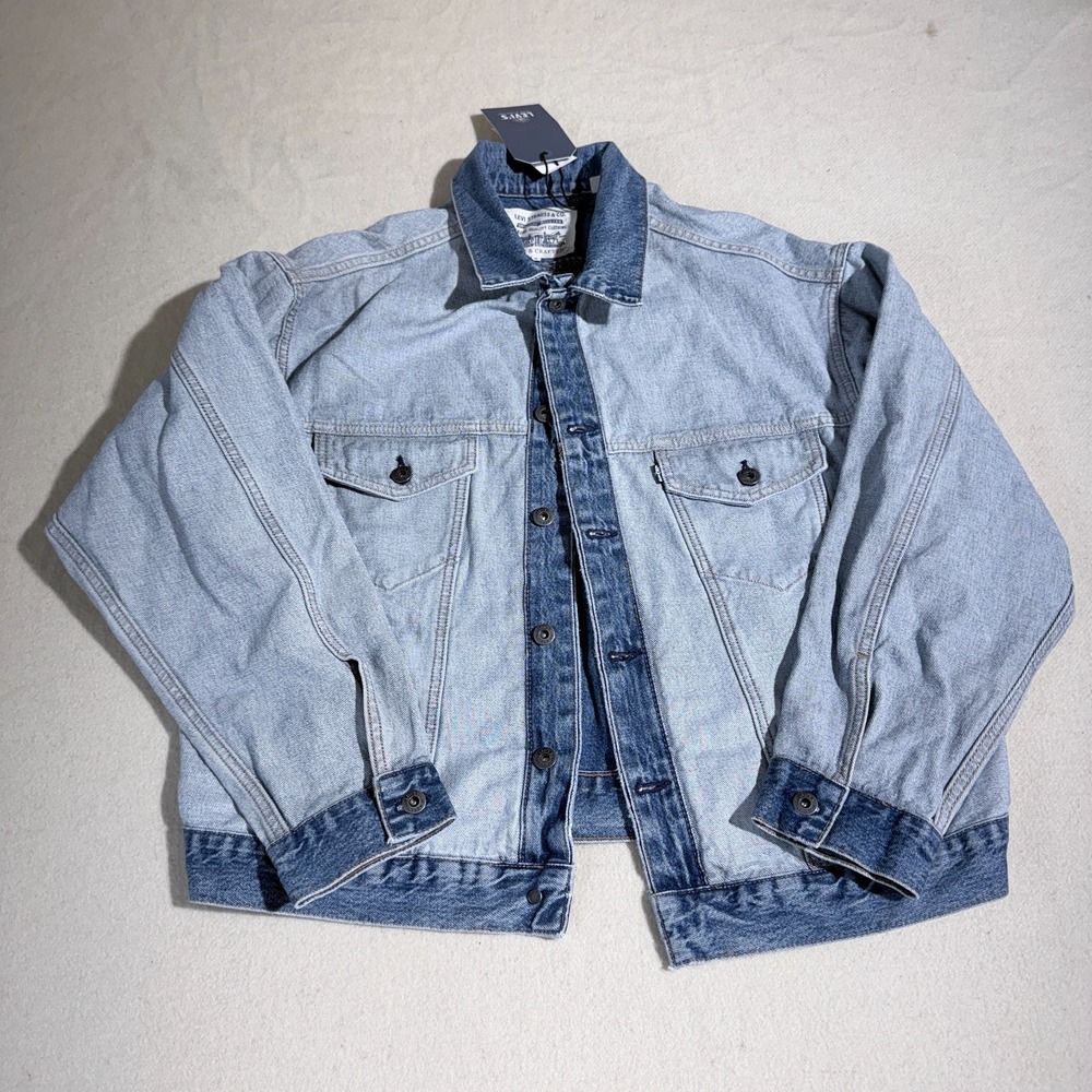 Levis Made & Crafted Denim Jacket Mens M Blue Inside Out Trucker 679180000 NEW